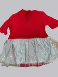 Bonnie Jean Little Girls Christmas Holiday Red Silver Sparkle Tutu Dress, 3 MO by Vanessa Jane