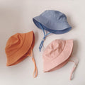 Kids Linen Sun Hat – Fisherman Bucket Hat for Toddlers with Adjustable Strap by ozznekshoes