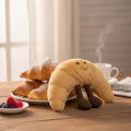 13" Giant Croissant Plushie | Ultra-Soft Aesthetic Food Pillow by ozznekshoes