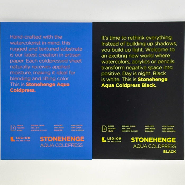 STONEHENGE AQUA COLDPRESS BLACK and WHITE 10 pack by ShopSketchBox