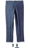 Isaac Mizrahi Toddler Boy's Slim Linen Chambray Pants, Slate, Size 2 by Vanessa Jane
