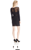 Material Girl Junior's Long-Sleeve BodyCon Dress, Black, Size Small by Vanessa Jane