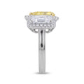 3Cttw Lab Grown Diamond (F/VVS) Toi et Moi Fashiion Halo Engagement Ring 14K Gold by Fine Color Jewels