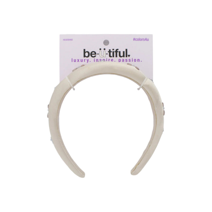 Scunci Gold Headband with Pink & Silver Jewels - New by This is Beauty US