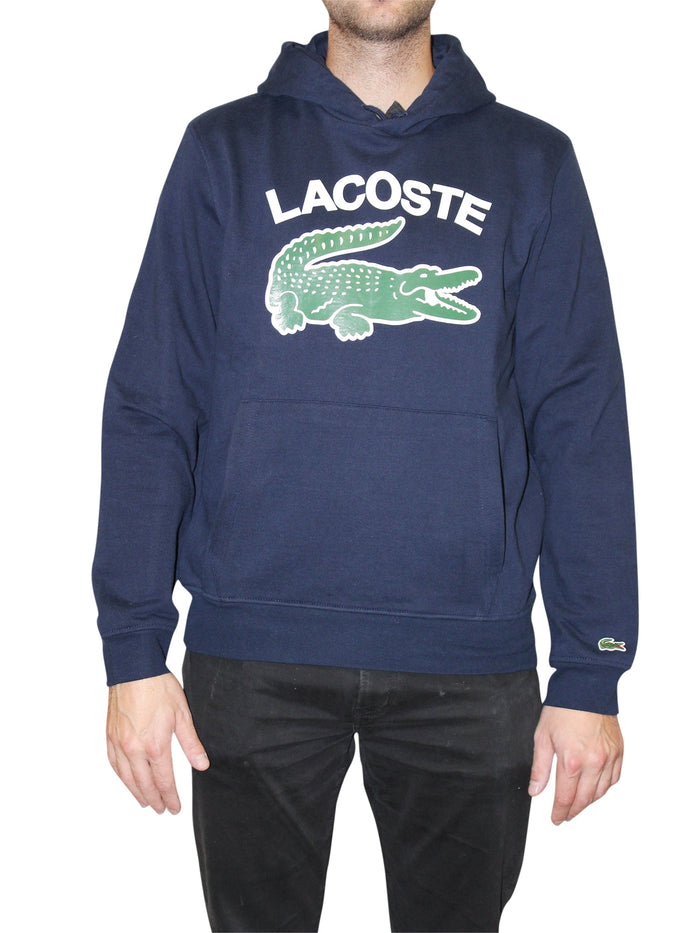 Lacoste Men's Printed Croc Logo Hoodie by I-Max Fashions