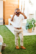 Kids Brown Chelsea Boots – Non-Slip & Easy Wear by ozznekshoes