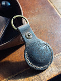 Leather AirTag Key Ring - Apple AirTag, Handmade Full-Grain Leather | Yarets Leather by Zerodamage Sahara Case LLC