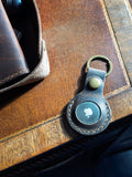 Leather AirTag Key Ring - Apple AirTag, Handmade Full-Grain Leather | Yarets Leather by Zerodamage Sahara Case LLC