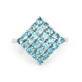 Natural Blue Paraiba Apatite Cluster Ring by Fine Color Jewels