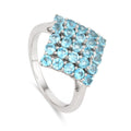 Natural Blue Paraiba Apatite Cluster Ring by Fine Color Jewels