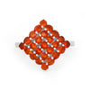 Natural Fire Opal Cluster Ring