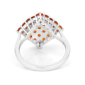 Natural Fire Opal Cluster Ring by Fine Color Jewels