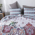 DaDa Bedding White Blue Floral Paisley Quilt Set by DaDalogy Bedding Collection