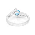 Natural Blue Paraiba Apatite ByPass Ring by Fine Color Jewels