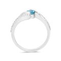 Natural Blue Paraiba Apatite ByPass Ring by Fine Color Jewels
