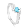 Natural Blue Paraiba Apatite ByPass Ring by Fine Color Jewels
