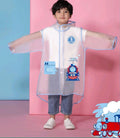 Ozznek Kids Clear Waterproof Raincoat – Transparent Backpack-Friendly Rain Jacket with Hood & Visor by ozznekshoes