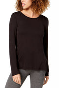 Ideology Women's Cutout-Back Long Sleeve Knit T-Shirt by Vanessa Jane