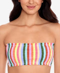 Salt + Cove Cabana Smocked Bandeau Bikini Top by Vanessa Jane