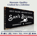 Billiards Room Sign by Tailored Canvases