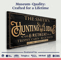 Family Hunting Lodge Retreat Sign by Tailored Canvases