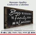 Bless The Food Before Us And The Love Between Us Sign III by Tailored Canvases