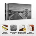 Family Names Monochrome Ocean Dock Sign by Tailored Canvases