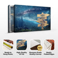 Starry Sky Family Names Sign by Tailored Canvases