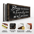 Bless The Food Before Us And The Love Between Us Sign III by Tailored Canvases