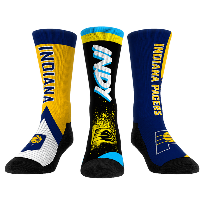 Indiana Pacers - Ultimate Jersey - 3-Pack by Rock 'Em Socks
