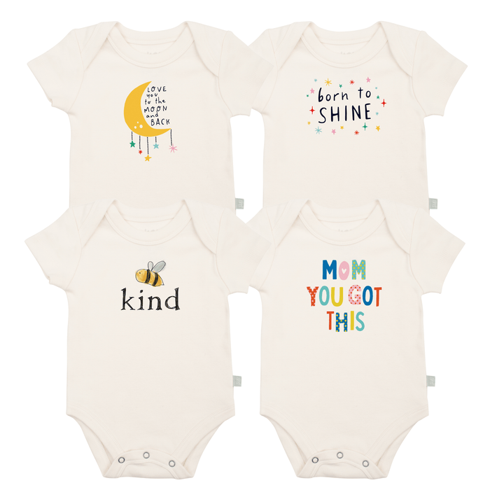 graphic bodysuit set | inspiring 4 pack + 1 free by Finn + Emma