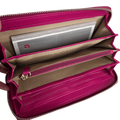 Sophia Full-Grain Leather Structured Double-Zip Wallet with RFID Protection by MiamiLeathers.com