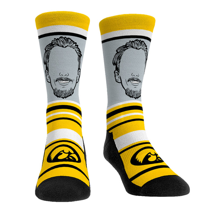George Kittle - Iowa Hawkeyes - Superstar Stripes by Rock 'Em Socks