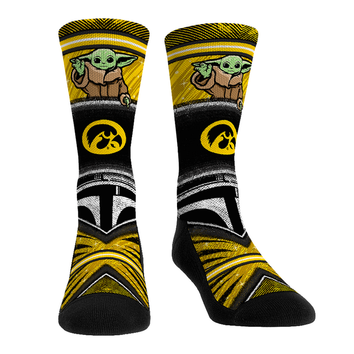 Iowa Hawkeyes - Star Wars - Grogu Intergalactic Fan by Rock 'Em Socks