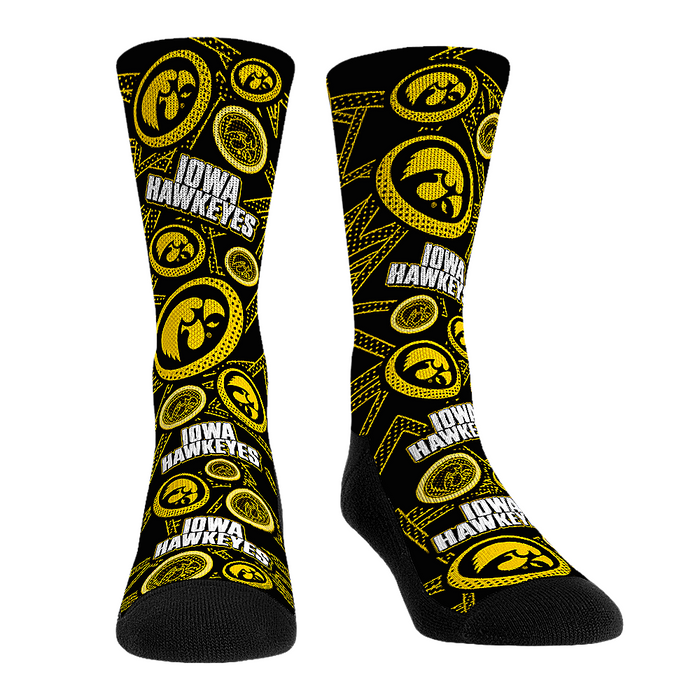 Iowa Hawkeyes - Microdot All-Over by Rock 'Em Socks