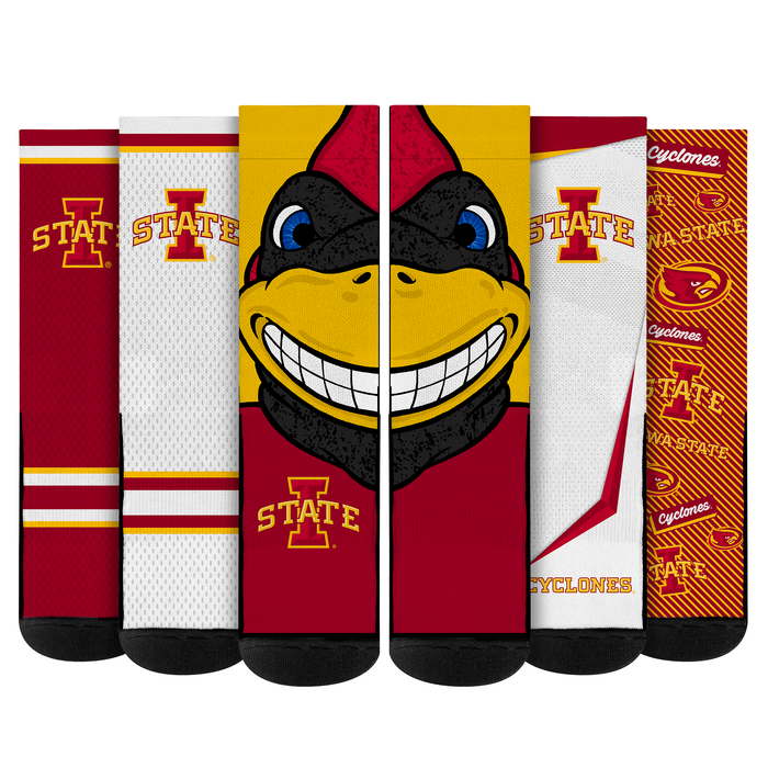 Iowa State Cyclones - Super Fan Bundle 5-Pack by Rock 'Em Socks
