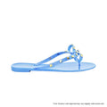 Gold Studded Bow Thong Sandals -Slate Blue {Order 1/2 Size Larger} by The House of Stylez