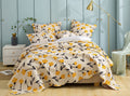 DaDa Bedding Yellow Fleur Floral Bed in a Bag Set - Ivory Botanical by DaDalogy Bedding Collection