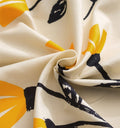 DaDa Bedding Yellow Fleur Floral Fitted and Flat Sheet Set by DaDalogy Bedding Collection