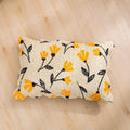 DaDalogy Bedding Yellow Fleur Floral Golden Orange Ivory Botanical Quilted Scalloped Pillow Sham (18112) by DaDalogy Bedding Collection