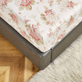 DaDa Bedding Hint of Mint Floral Cotton Fitted Sheet Set by DaDalogy Bedding Collection