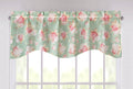 DaDa Bedding Hint of Mint Floral Pastel Roses Cottage Window Curtain Valance - 18" x 52" (JHW-3036) by DaDalogy Bedding Collection