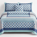 DaDa Bedding Mediterranean Blue Mint Patchwork Quilt Set by DaDalogy Bedding Collection