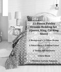 DaDalogy Paisley Dreams Floral Bed in a Bag Set - Olive Brown by DaDalogy Bedding Collection