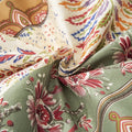 DaDa Bedding Cranberry Sage Floral Flat Sheet Set by DaDalogy Bedding Collection