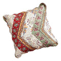 DaDa Bedding Bohemian Cranberry Sage Chevron Floral Euro Pillow Sham Cover, 26" x 26" (JHW924) by DaDalogy Bedding Collection