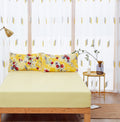 DaDa Bedding Sunshine Yellow Hummingbird Floral Bed in a Bag Set by DaDalogy Bedding Collection