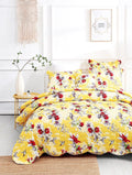 DaDa Bedding Sunshine Yellow Hummingbird Floral Quilt Set by DaDalogy Bedding Collection