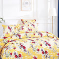DaDa Bedding Sunshine Yellow Hummingbird Floral Quilt Set by DaDalogy Bedding Collection
