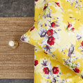 DaDa Bedding Sunshine Yellow Hummingbirds Floral Fitted Bed Sheet w/ Pillow Cases (JHW-925) by DaDalogy Bedding Collection